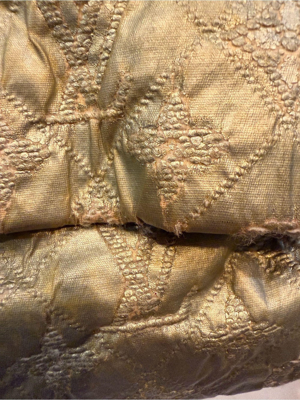 Louis Vuitton Gold Embossed Fold-Over Clutch - Picture 3 of 7
